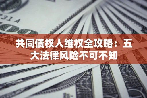 济南共同债权人维权全攻略：五大法律风险不可不知