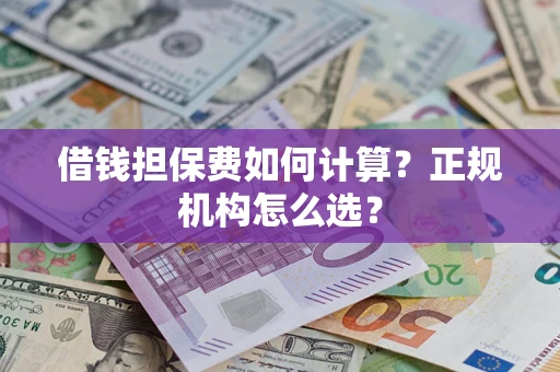 济南借钱担保费如何计算？正规机构怎么选？