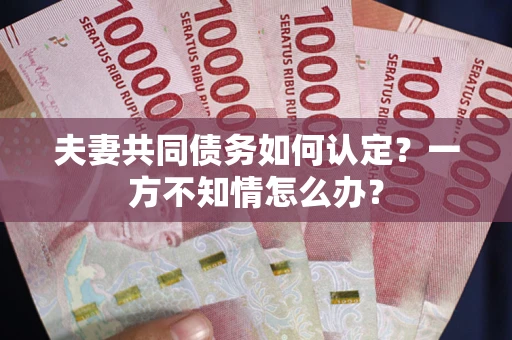 济南夫妻共同债务如何认定？一方不知情怎么办？