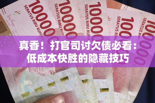 济南真香！打官司讨欠债必看：低成本快胜的隐藏技巧