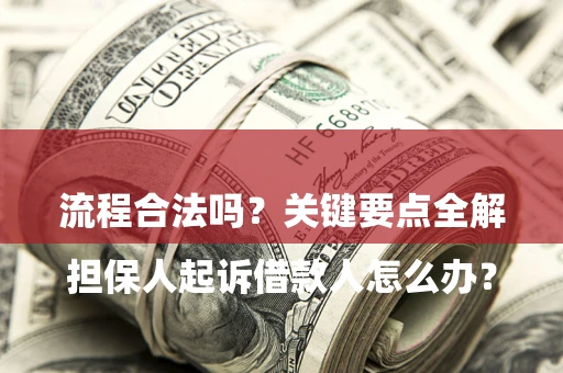 济南

担保人起诉借款人怎么办？流程合法吗？关键要点全解析
